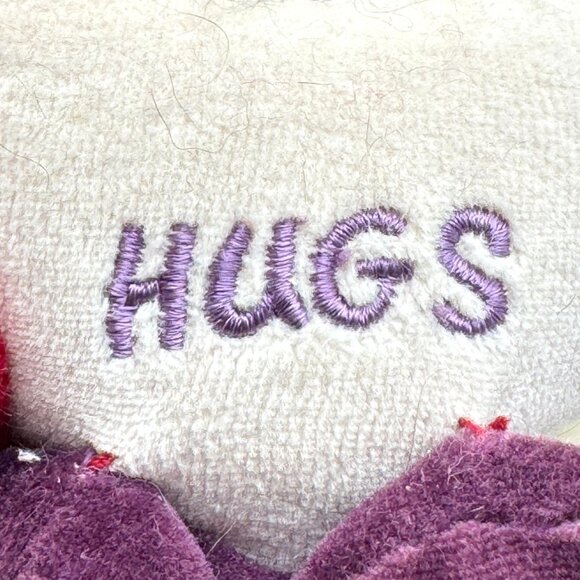 Boyds Bears Oliver Vtg Plush Teddy 7" Bear 3 Hearts Hugs Be Mine Embroidery - Picture 9 of 11